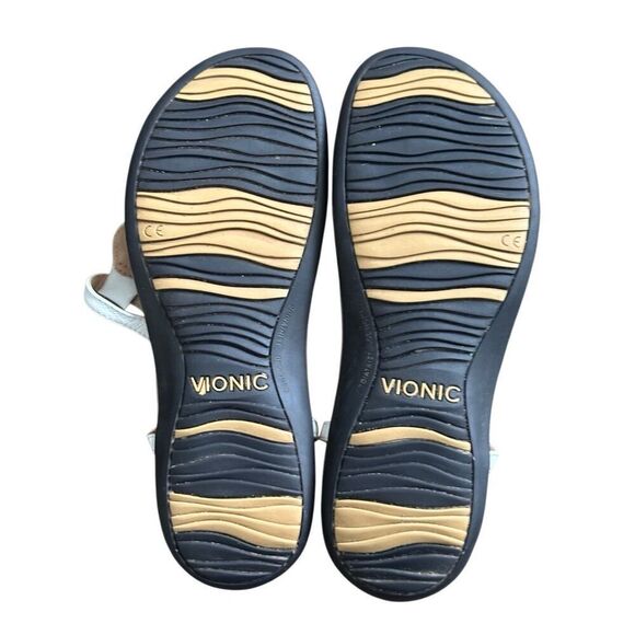 VIONIC Lizbeth T-Strap White Sandals Size 9 - Picture 8 of 10